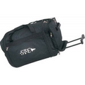 Black Rolling Duffel Bag w/ 2 Interior Compartments (30"x15"x12")